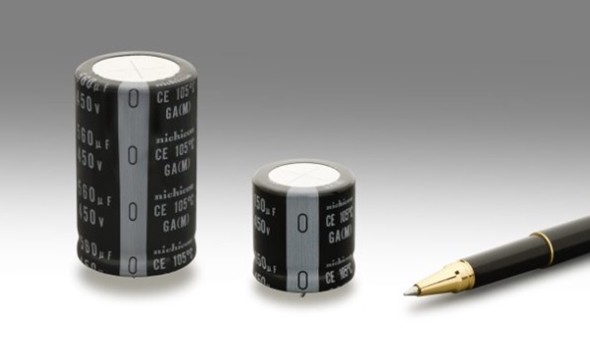 高リップル電流対応、OBC向けアルミ電解コンデンサー：ニチコン LGA