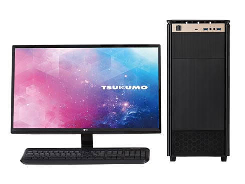 TSUKUMO、ミドルタワー筐体を採用したクリエイター向けPCを