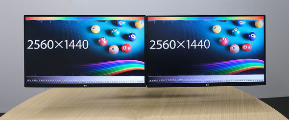 合体！ 変身！ 27型ディスプレイを2台並べて使えるLGの「27QP88D-B2