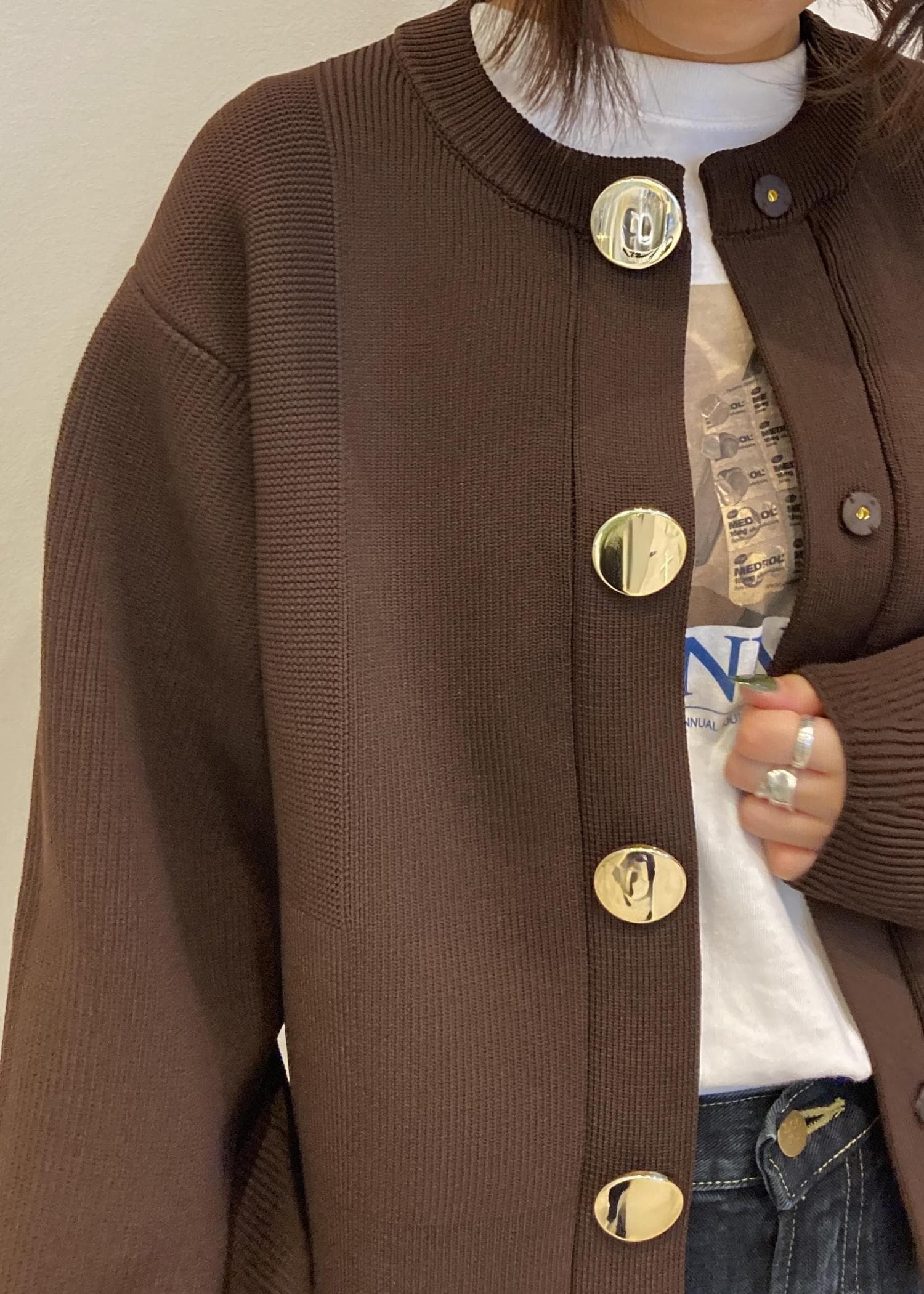 WEB限定】・【サステナブル】セレクトネックウェーブボタン