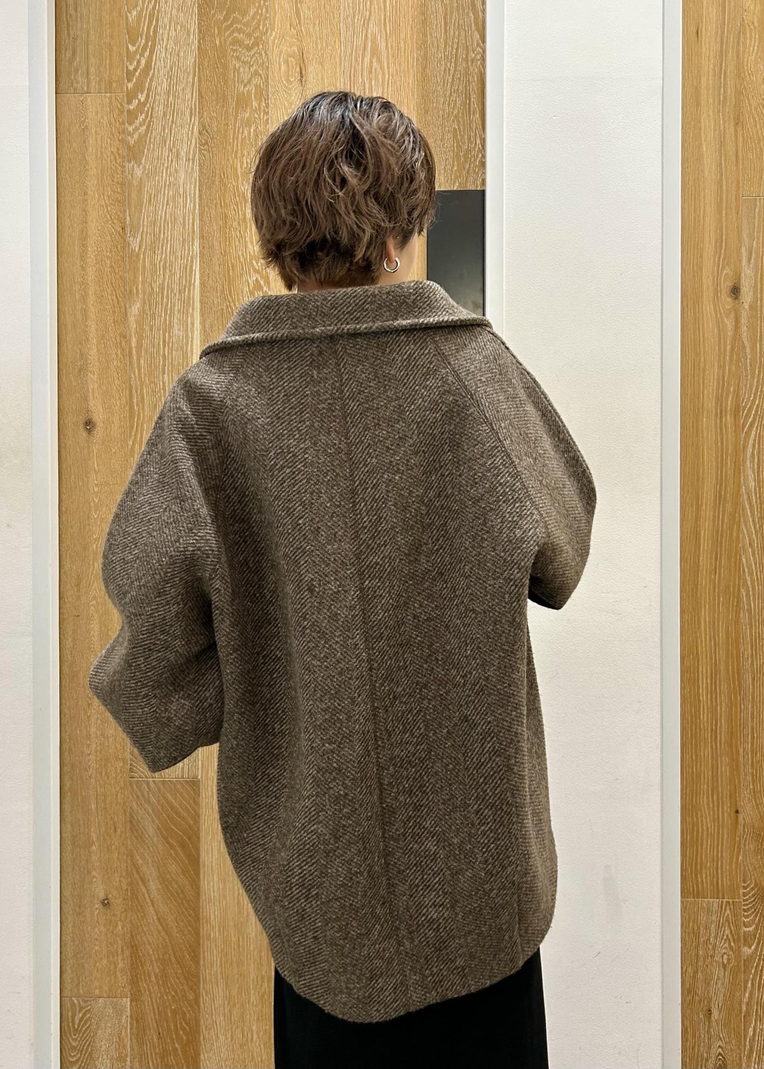 ヘリンボンツイードボンディングコーディガン / kaede / ADAM ET ROPÉ