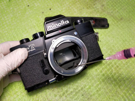 Minolta Srt Superの分解 - フィルムカメラ修理のアクアカメラ