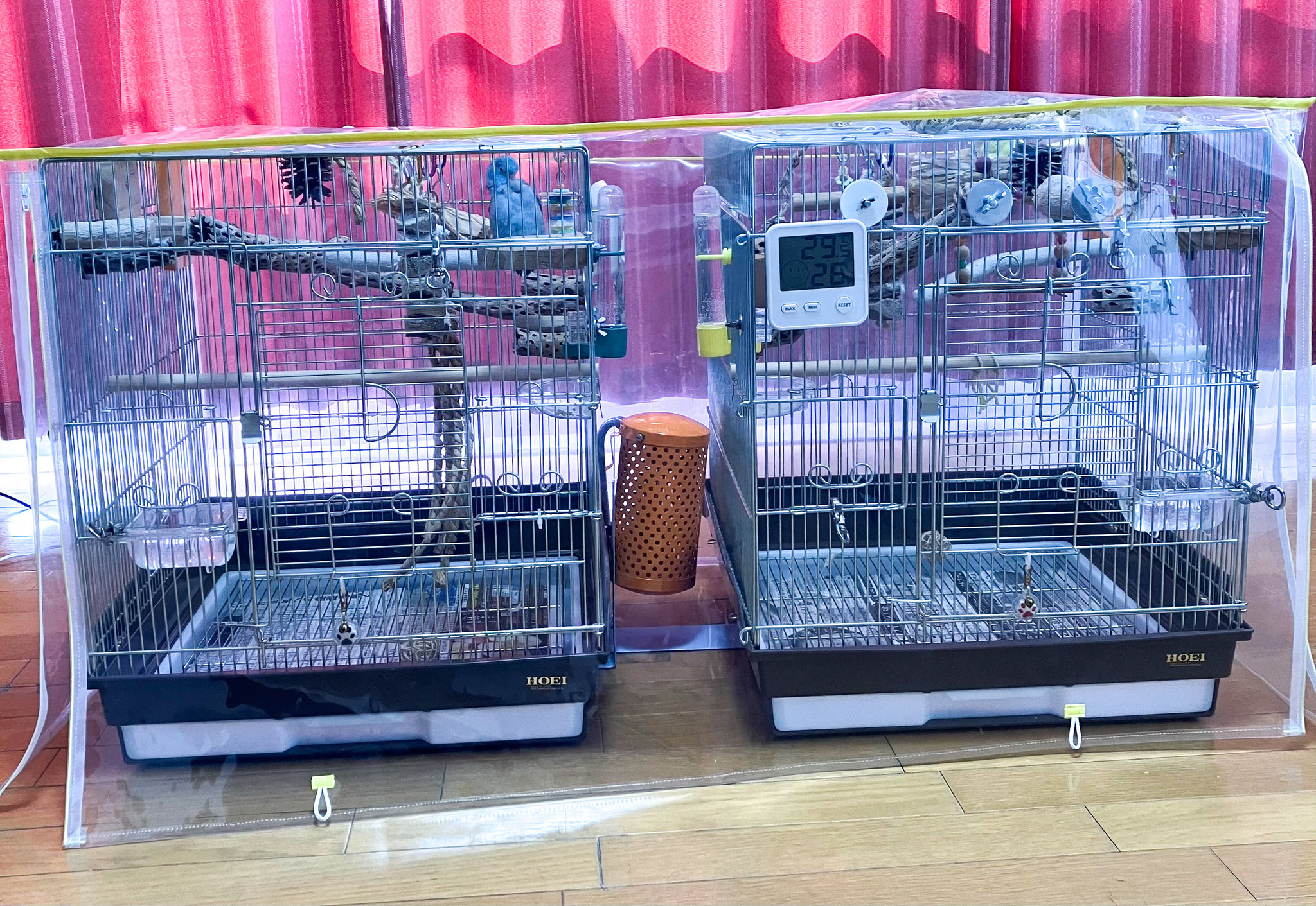 みどスケ！鳥ケージ保温カバー！オーダーメイド！ハモニカーボ みど