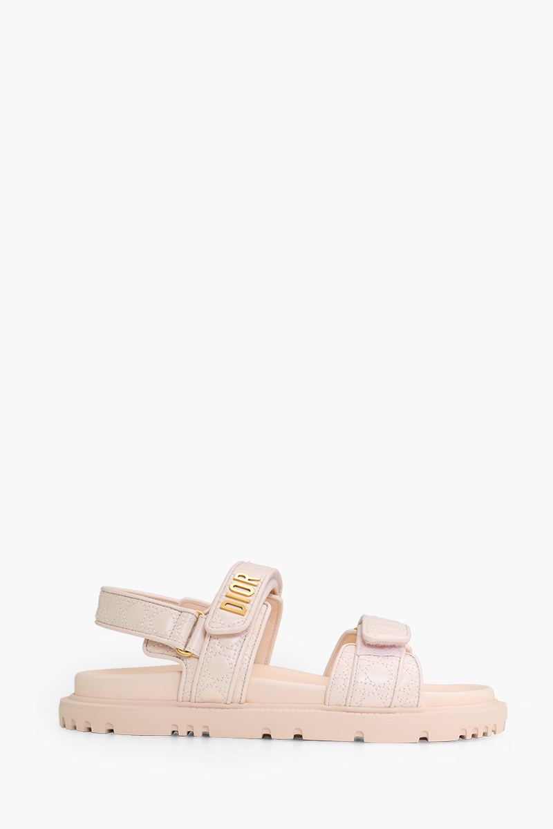 CHRISTIAN DIOR Dioract Sandal in Rose Quartz Quilted Cannage