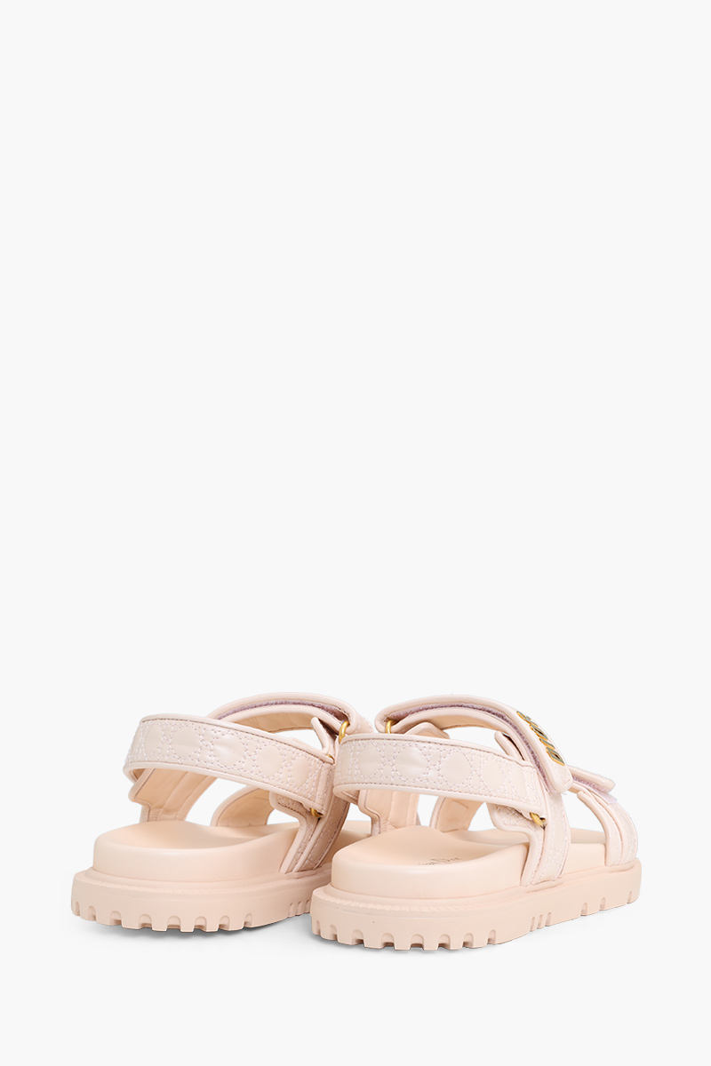 CHRISTIAN DIOR Dioract Sandal in Rose Quartz Quilted Cannage