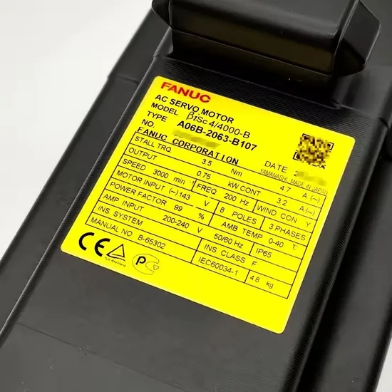 New Fanuc AC Servo Motor A06b-2063-B107 Via DHL/FedEx 12 Months