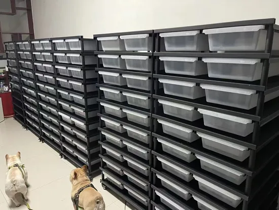 ヘビ 爬虫類 繁殖ラック プラスチック製タブ 金属製ヘビラックシステム