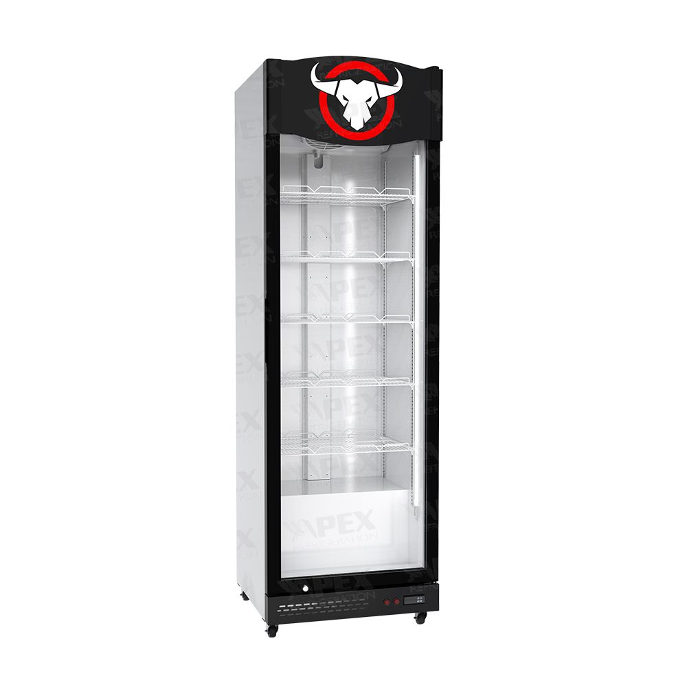 Single Glass Door Vertical Coca Cola Upright Cooler Beverage