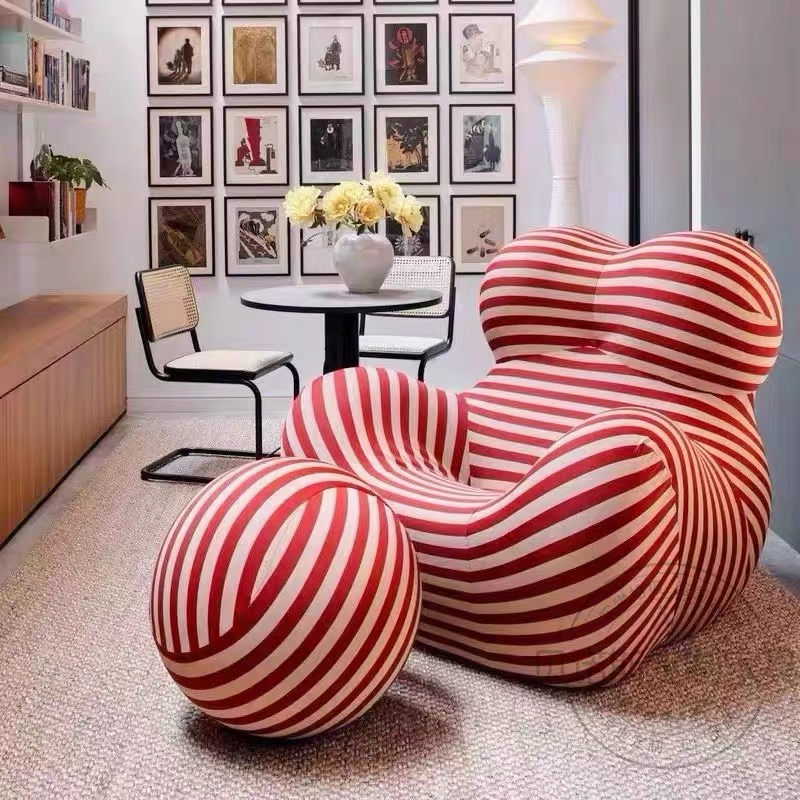 モダンなラザソファ エレガントなシングルソファ リラックス レジャー