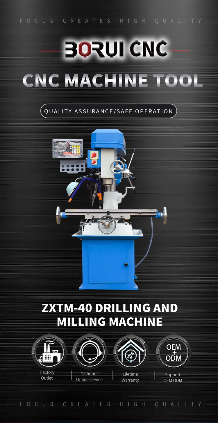 Compact Zxtm-40 Precision Drilling and Milling Machine for All