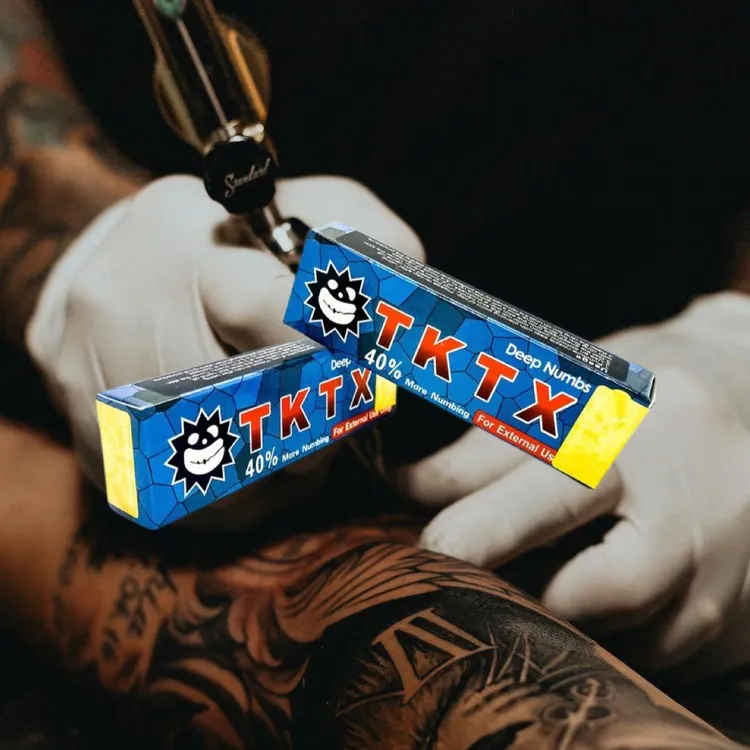 工場OEMブルーTKTX麻酔クリームタトゥー麻酔クリームリドカイン麻酔