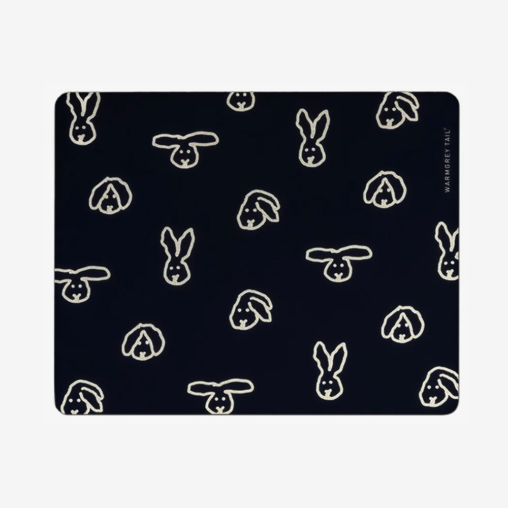 ラビットイラストのマウスパッド WARMGREY TAIL の BUNNY BUNNY MOUSE