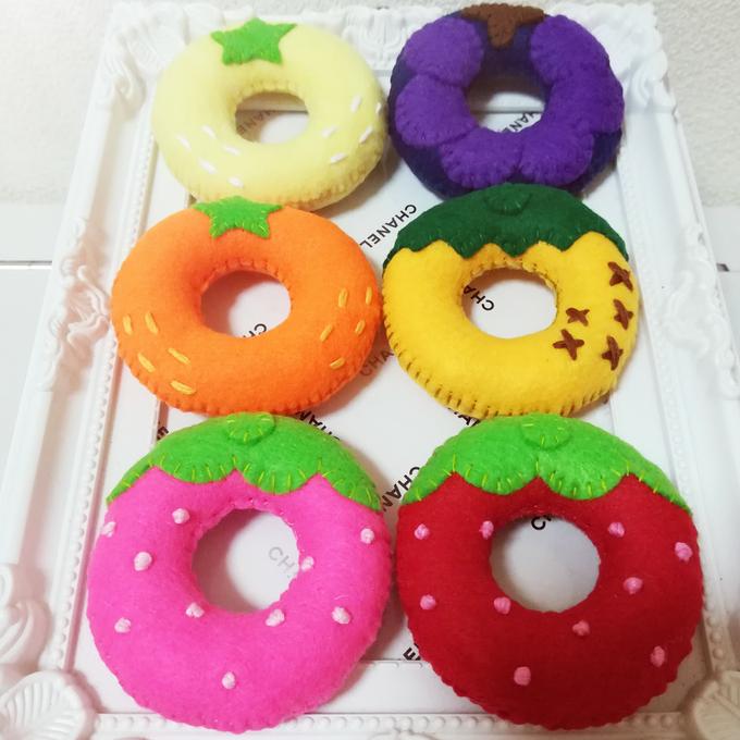 フルーツドーナツ屋さん】6種セット♥♡フェルトままごと知育玩具