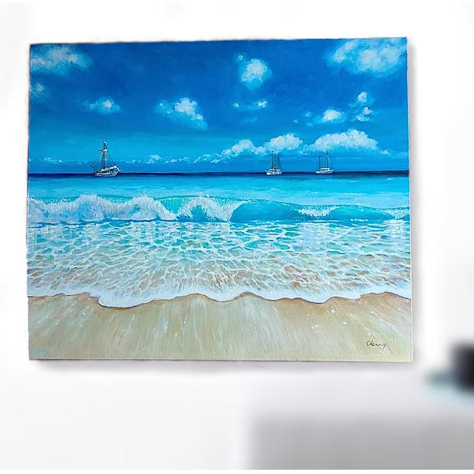 自作絵画 黎明 船出 油彩画 F20 自作絵画 黎明 船出 油彩画 F20 自作