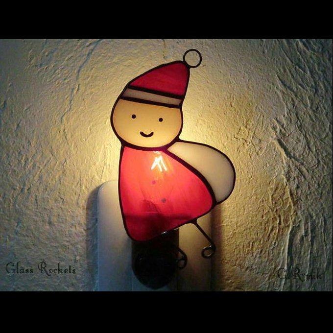 サンタくん♪ ステンドグラス ナイトランプ サンタクロース クリスマス