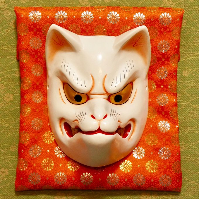 神楽面 天狐（樹脂粘土製） - HIROMITSU'S GALLERY | minne byGMO