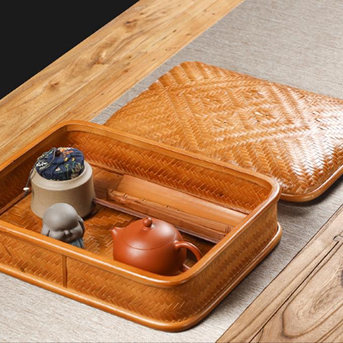 再販】収納ボックス 茶道具セット 竹製品 茶道 竹細工 收納 竹工芸