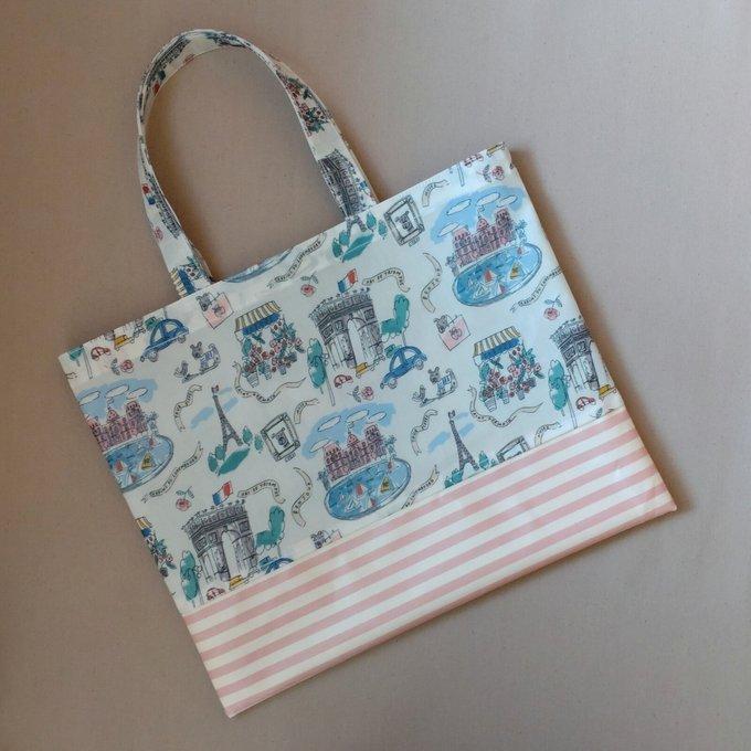 リバティ〉ラミネート・トートバッグ（オーダー承ります