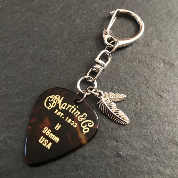 ギターピックキーホルダー(Martin/TOR-TEAR/Feather/SV) - TN-MINNE'S