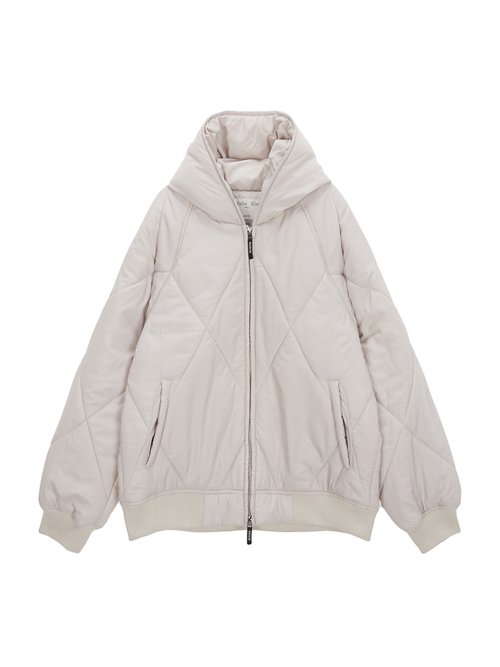 마뗑킴(MATIN KIM) BACK TYPO QUILTING HOOD JUMPER IN BEIGE - 사이즈