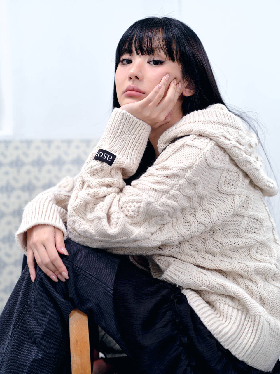 애즈온(ASON) ELO TWISTED HOOD CARDIGAN / IVORY - 사이즈 & 후기