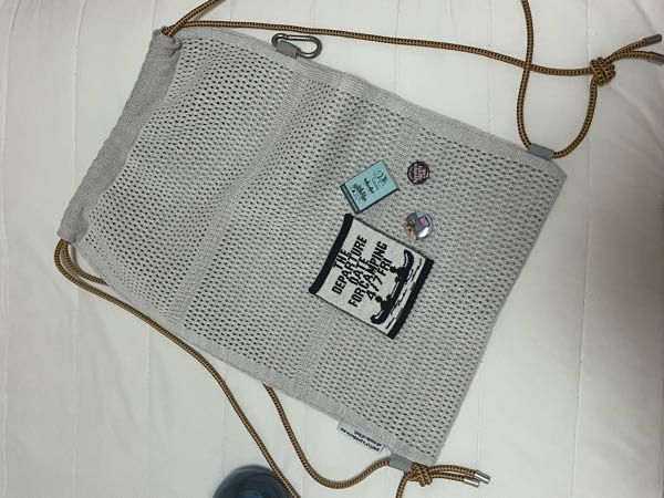 MUSINSA公式 | KNITLY ネットロープニットバックパック_ライトグレー