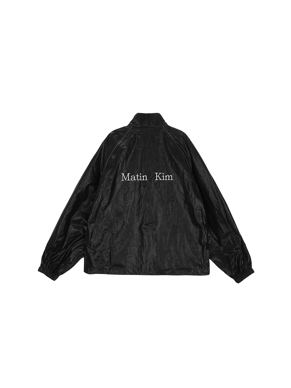 MUSINSA公式 | MATIN KIM MATIN KIM LOGO COATING JUMPER IN BLACK