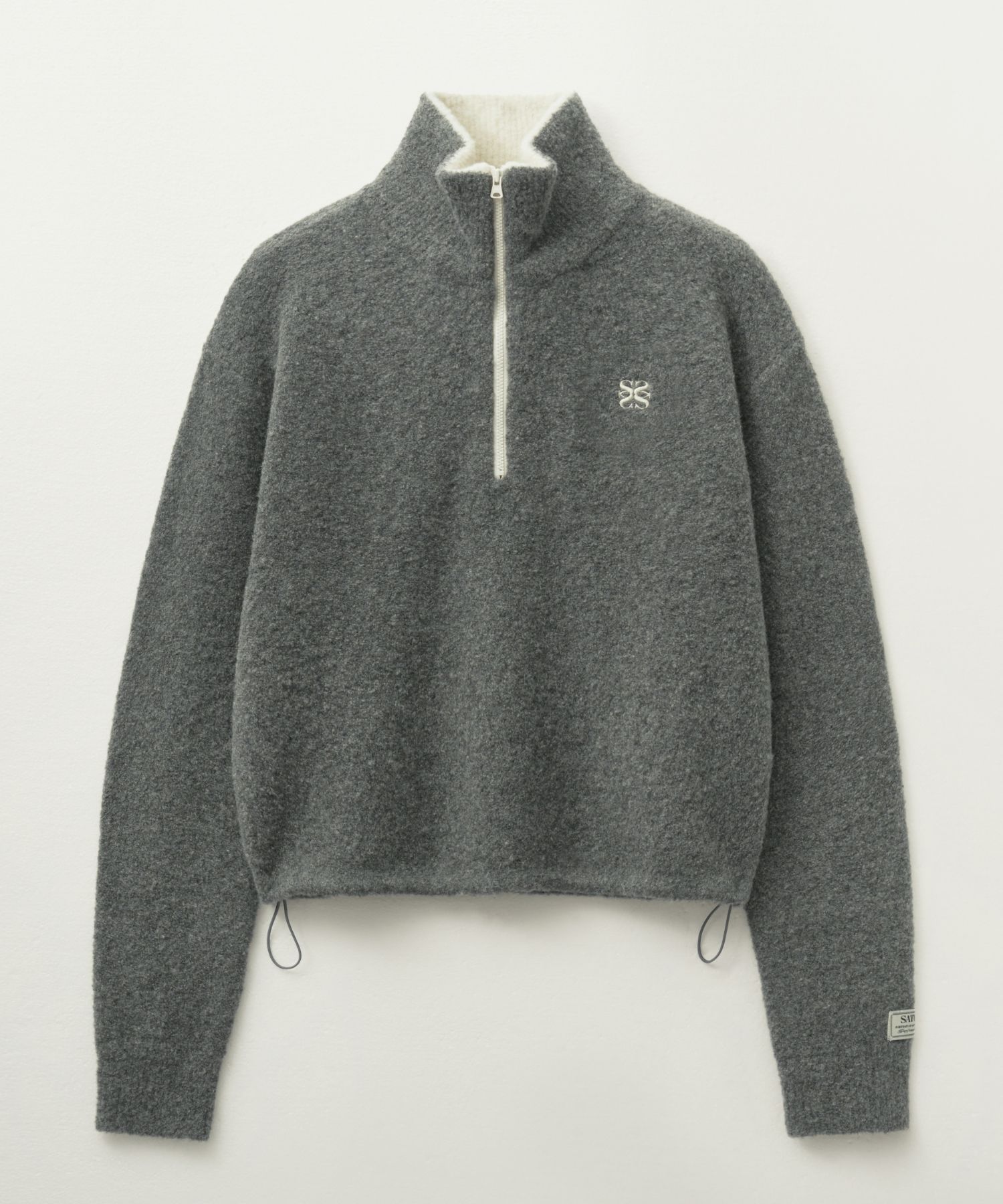 MUSINSA公式 | SATUR (W) クロップハーフネックフリースニットジップ