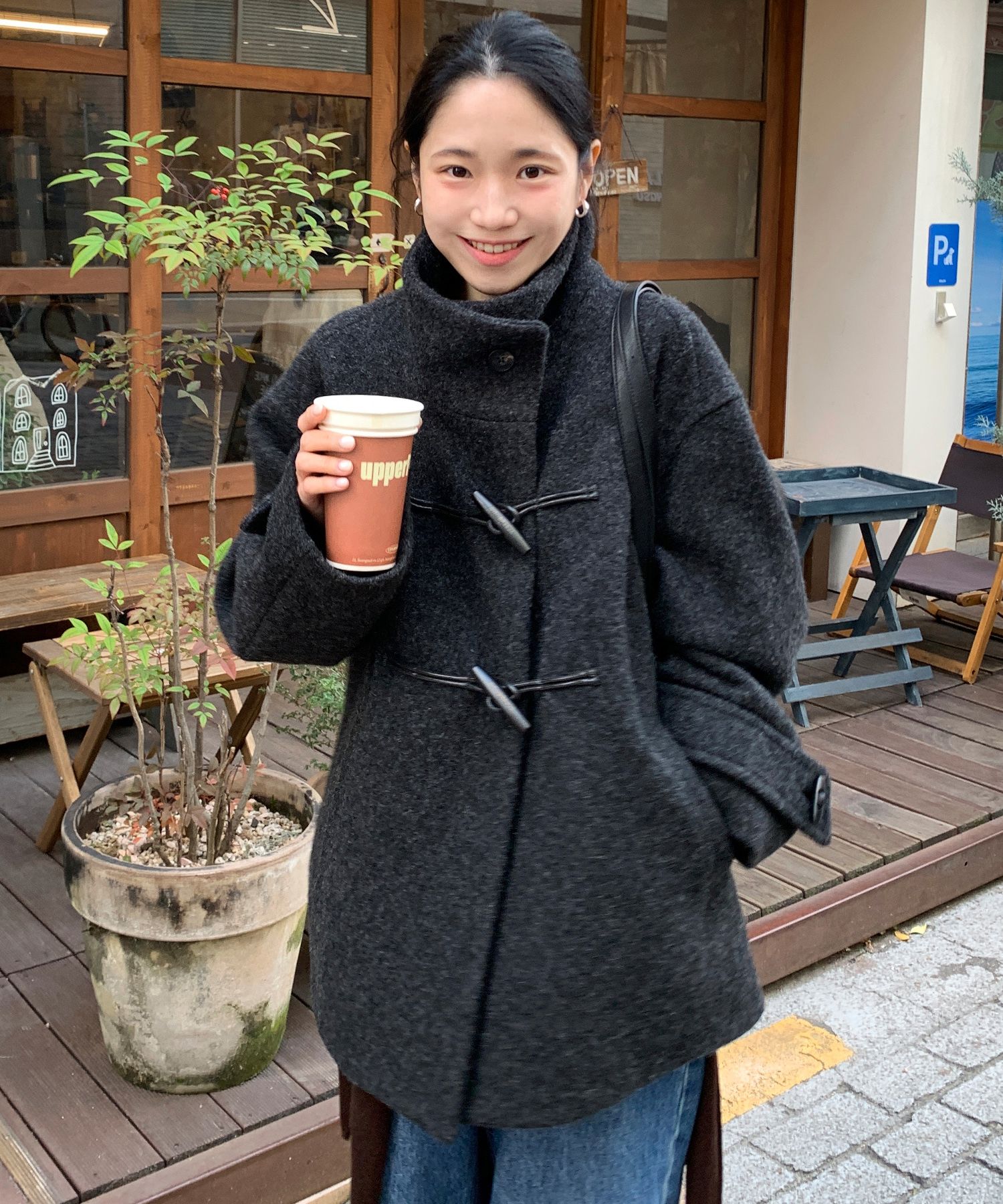 MUSINSA公式 | CITYBREEZE [ウール100%]ウールハイネックダッフル