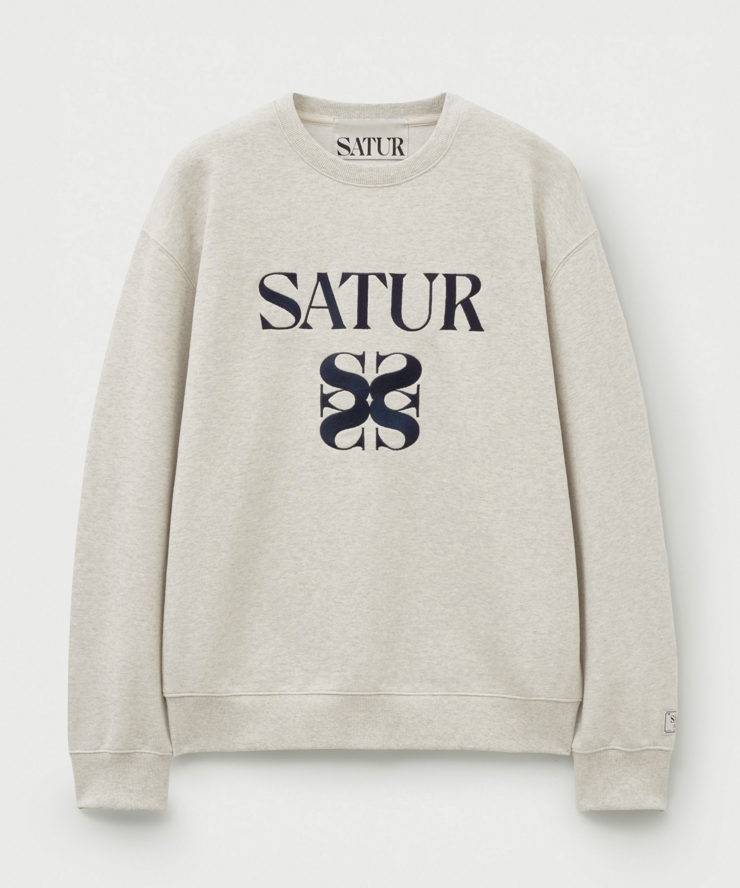 MUSINSA公式 | SATUR クラシックロゴスウェットシャツメランジアイボリー