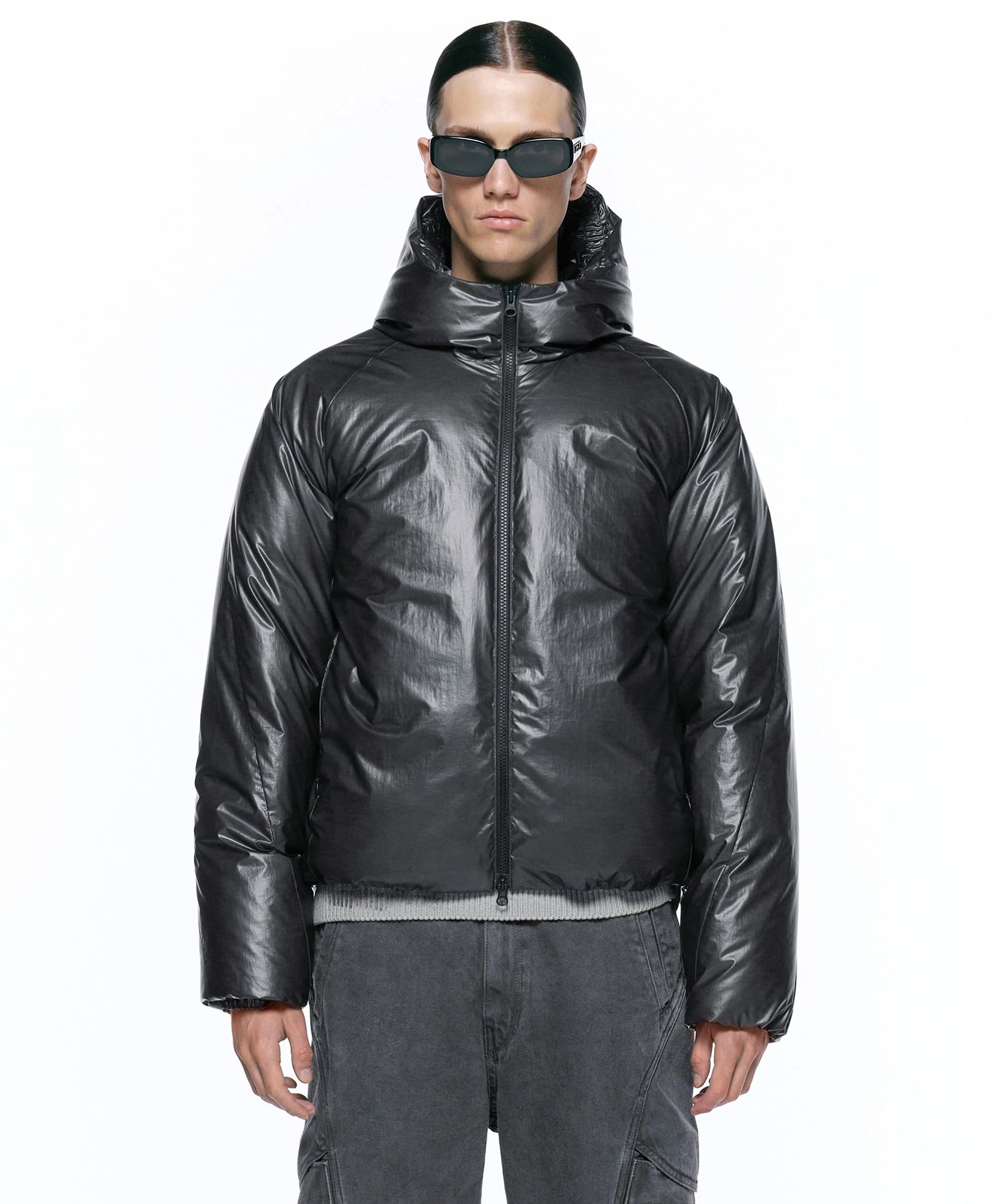 MUSINSA | INSILENCE Heat Reactive Goose Down Jacket BLACK