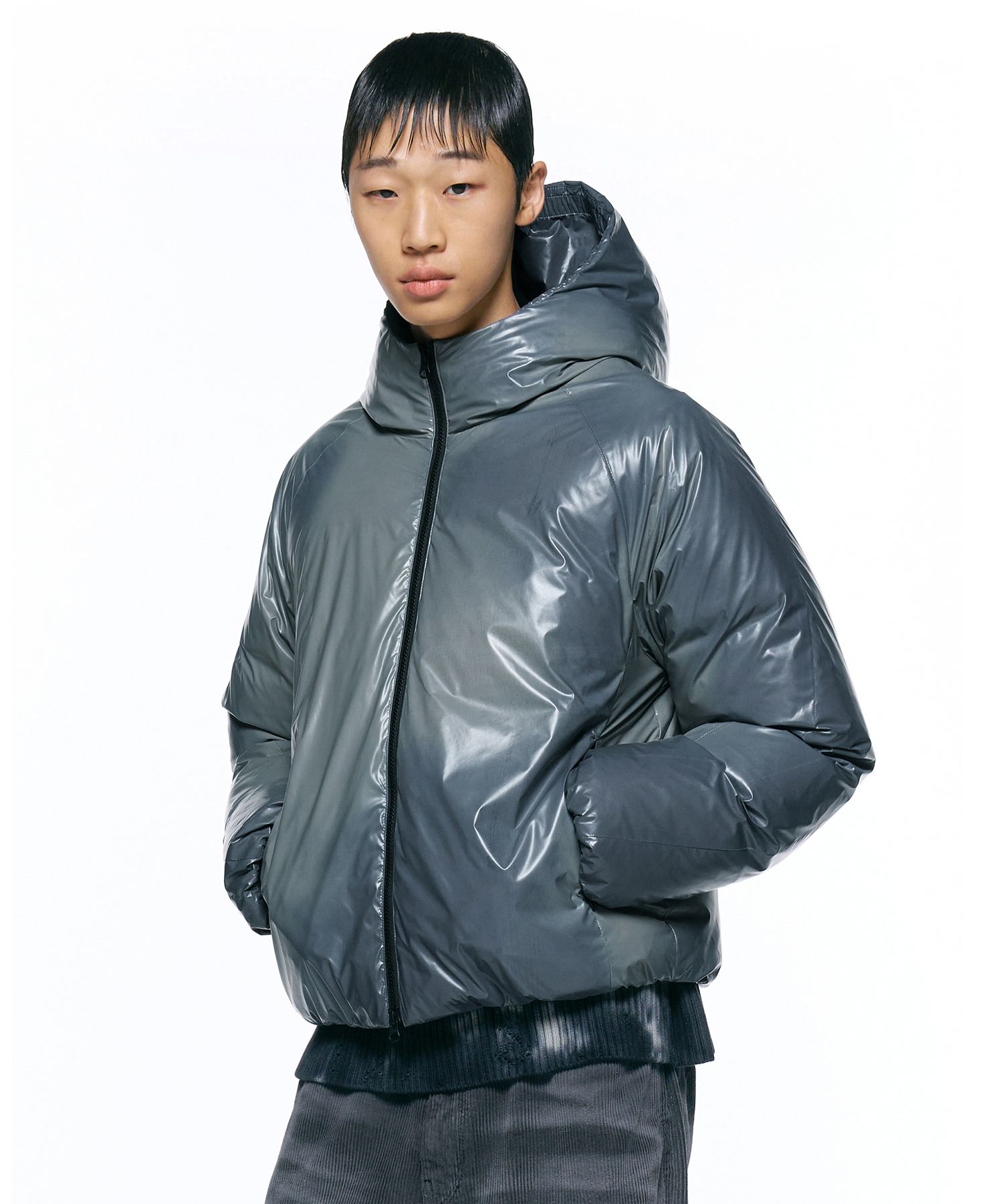 MUSINSA | INSILENCE Heat Reactive Goose Down Jacket TEAL BLUE