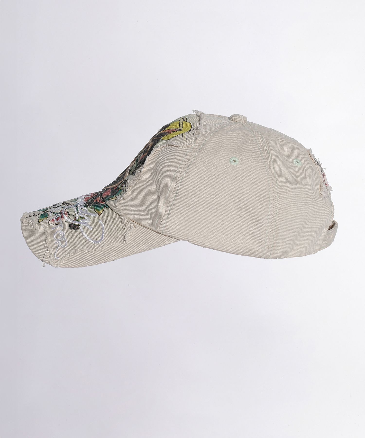 MUSINSA公式 | SCULPTOR [Sculptor x Ed Hardy] Distressed Cap Raw