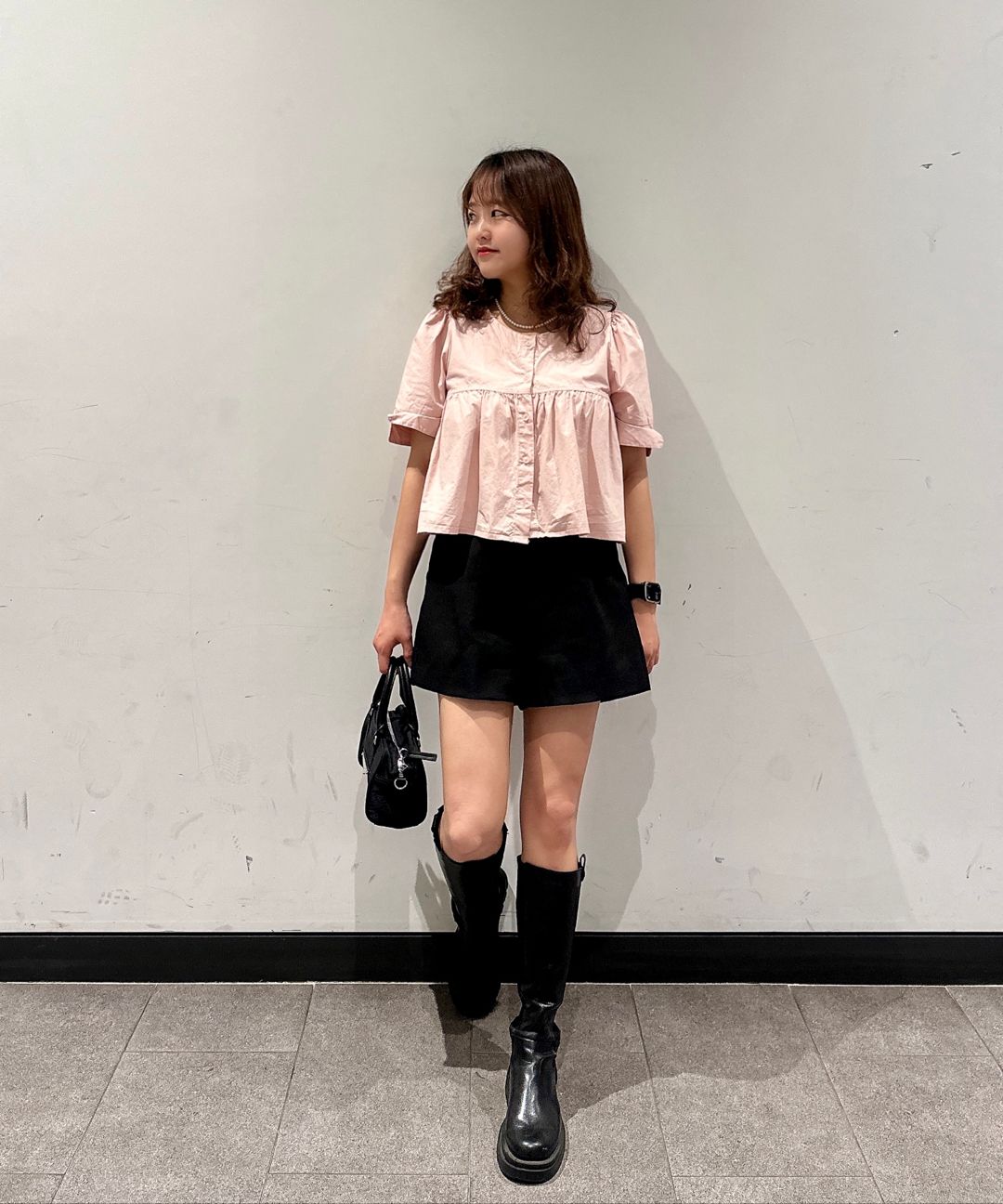 MUSINSA公式 | MATIN KIM BABY SPORTY TOTE BAG IN BLACK