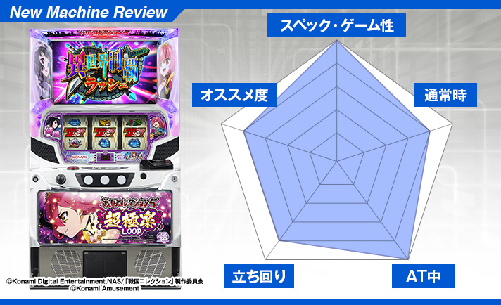 戦国コレクション5超極楽LOOP】基本はそのままに出玉力アップ