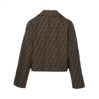 FENDI シモネッタ 7A ズッカ ジャケット ペプラム グレー 120cm FENDI