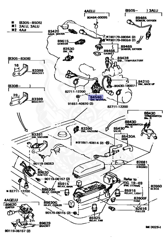 84540-32050 - Toyota - Switch Assy, Neutral Start - Nengun Performance