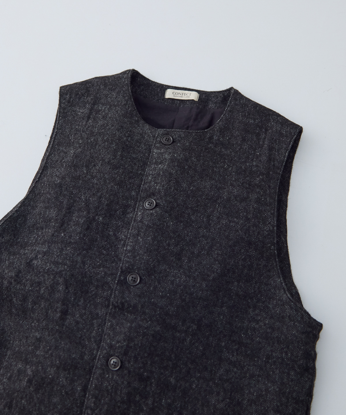 ウールリネン クルーネックベスト｜nest Robe / CONFECT ONLINE SHOP