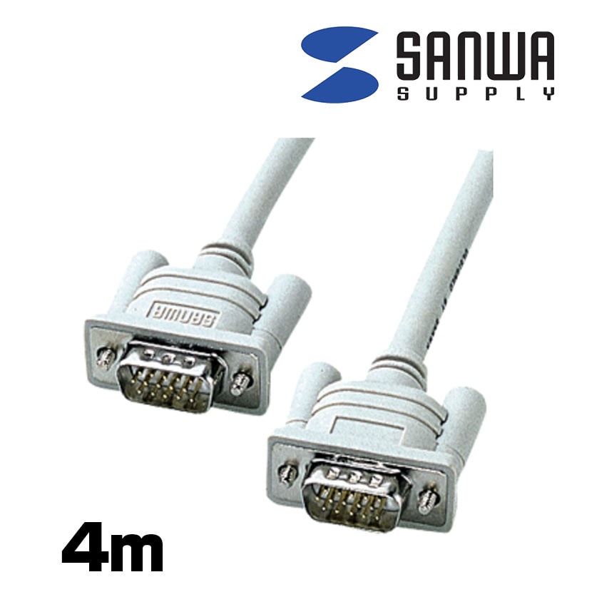 送料無料】 アナログRGBケーブル 4m D-sub15pin-D-sub15pinの通販