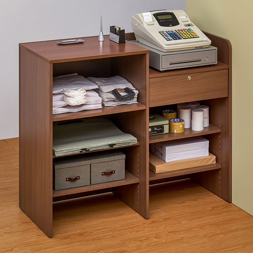 送料無料】 セルボ レジカウンター 受付カウンター 接客 鍵付き