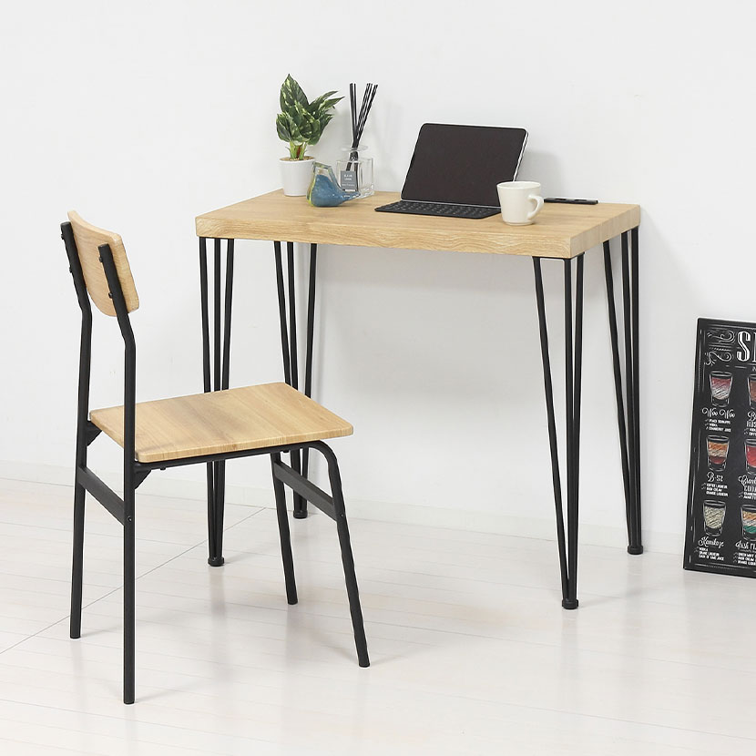 送料無料】 デスクチェアセット 2口コンセント シンプル 机 椅子 在宅