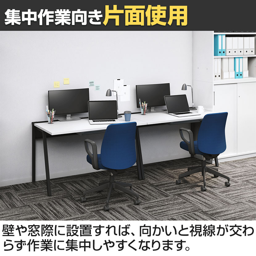 送料無料】 コクヨ リーン デスク 平机 センター引き出し付き 本体色