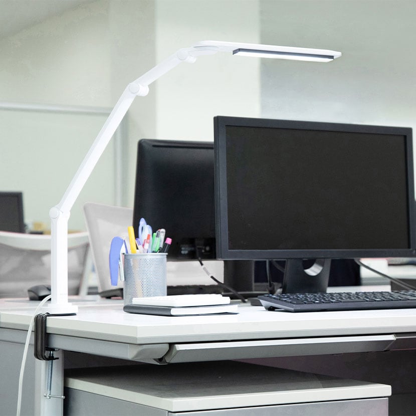 送料無料】 LEDデスクライト クランプタイプ 無段階調光 昼白色 まぶし