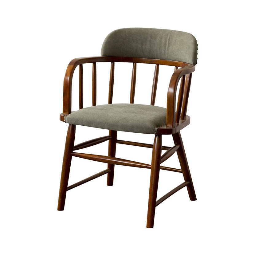 送料無料】 ACME Furniture ファブリック カーキ オーク アームチェア