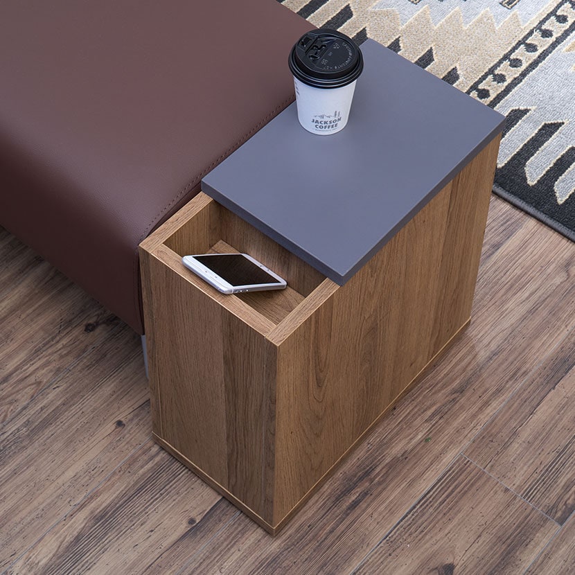 送料無料】 レモダ 収納付きサイドテーブル ソファテーブル 古木調