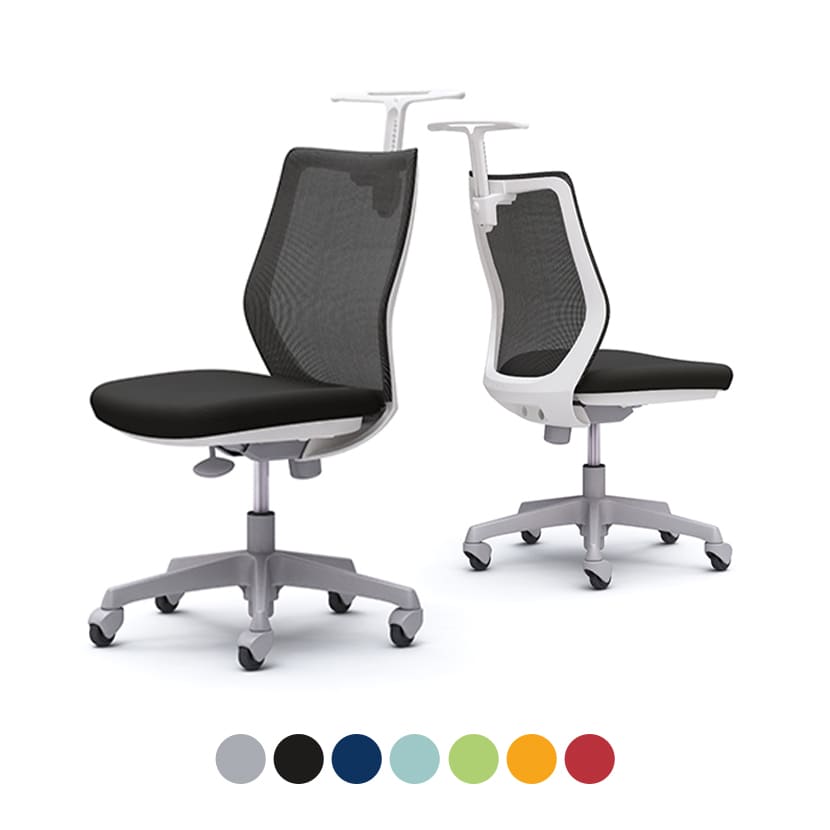 送料無料】 オカムラ CG-M オフィスチェア 肘なし 樹脂脚 ゴム