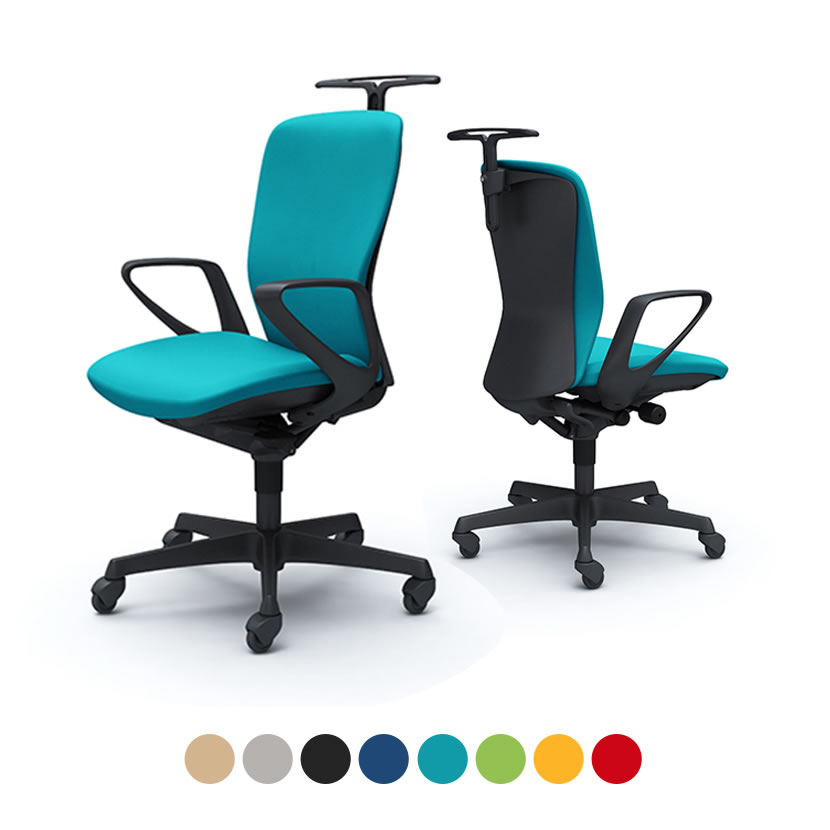 OKAMURA オカムラ デスクチェア オフィスチェア OAチェア 青 リモート