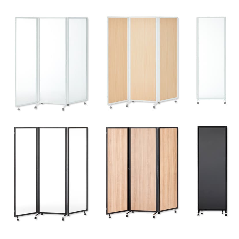 送料無料】 スレディ 折りたたみパーテーション キャスター付き 3連