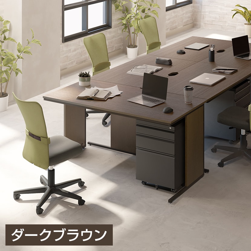 送料無料】 オフィスデスク 平机 幅1400×奥行700×高さ700mm 配線