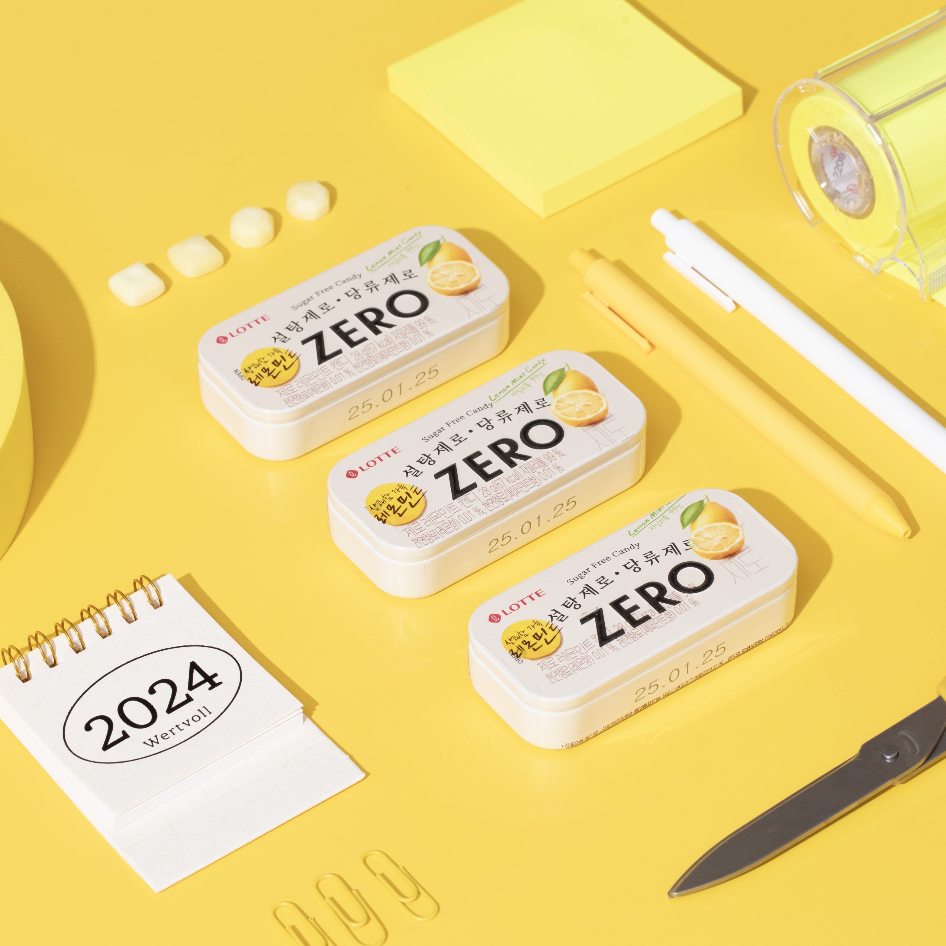 ロッテゼロキャンディー 3種類(レモンミント,ピーチミント、ペパーミント)